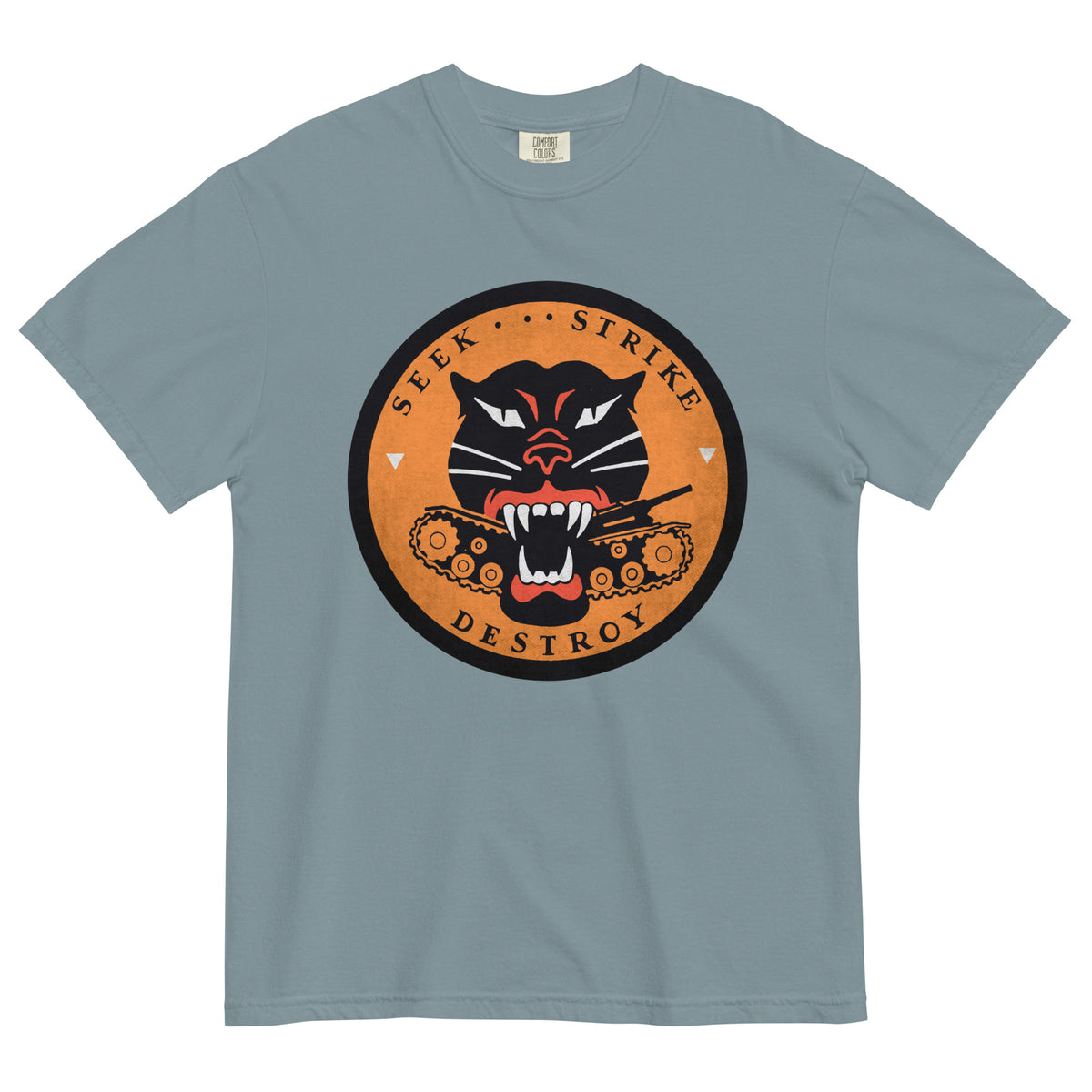 Seek Strike Destroy WW2 Tank Destroyer Graphic Garment-dyed Heavyweight Shirt