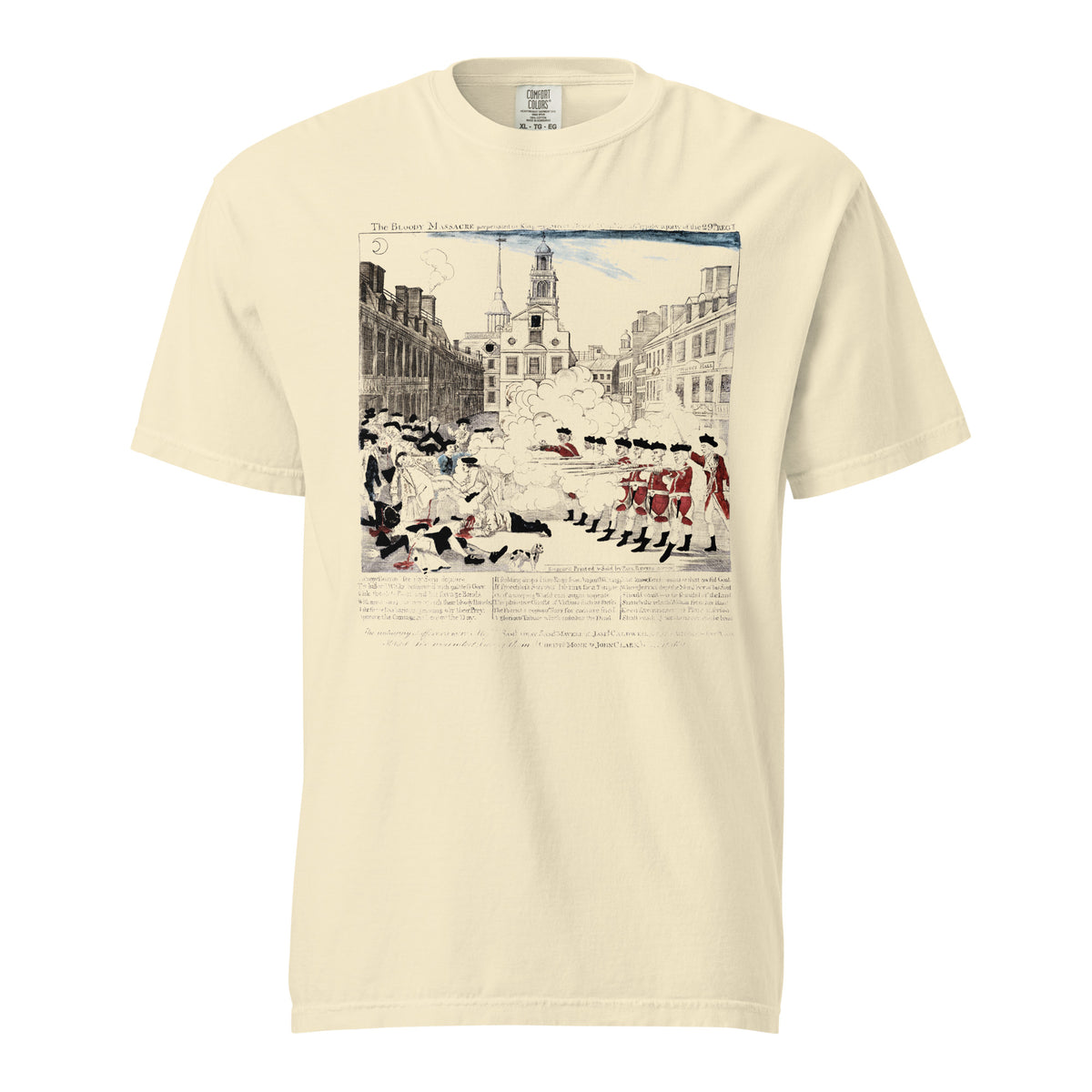 Boston Massacre Paul Revere Garment-dyed Heavyweight T-shirt