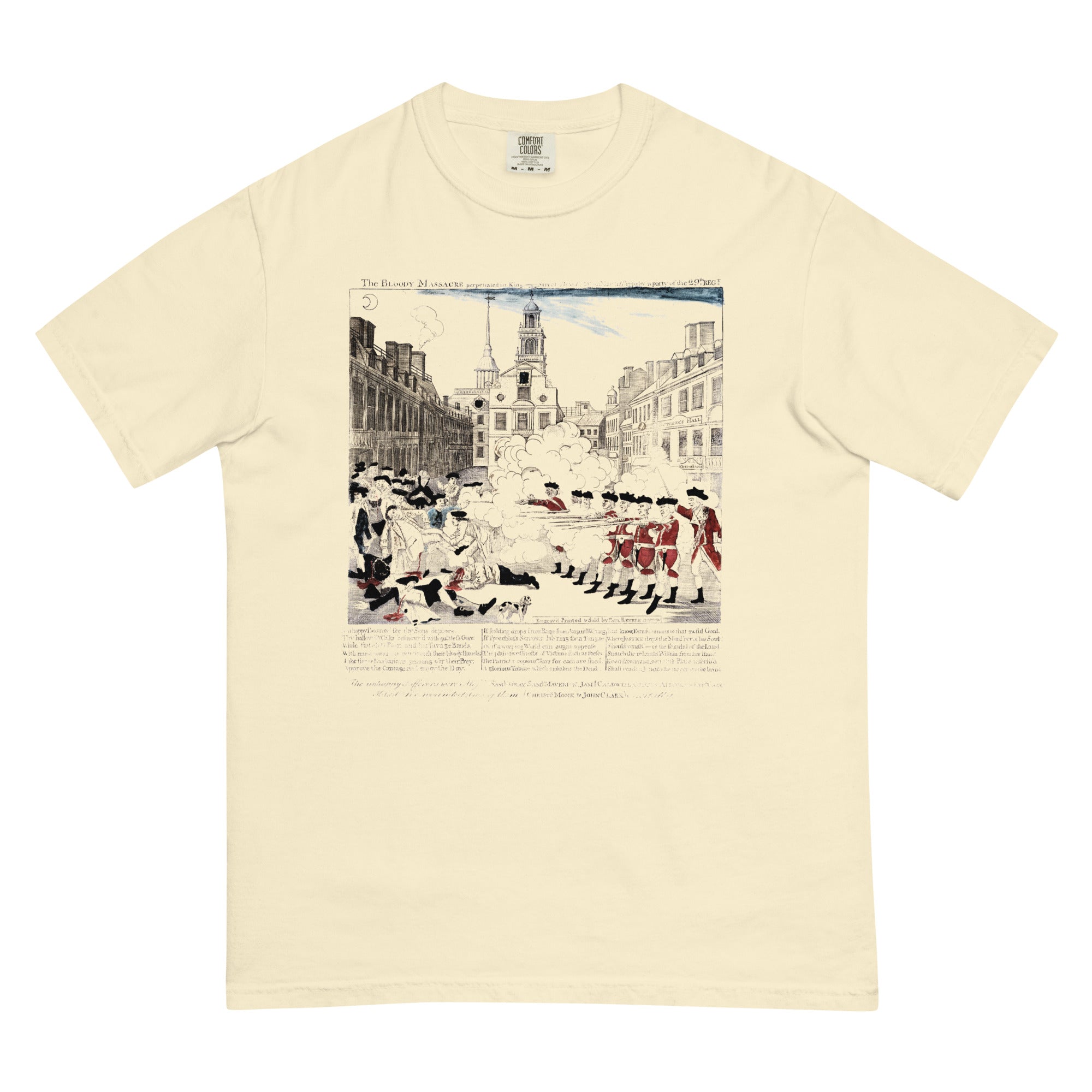 Boston Massacre Paul Revere Garment-dyed Heavyweight T-shirt