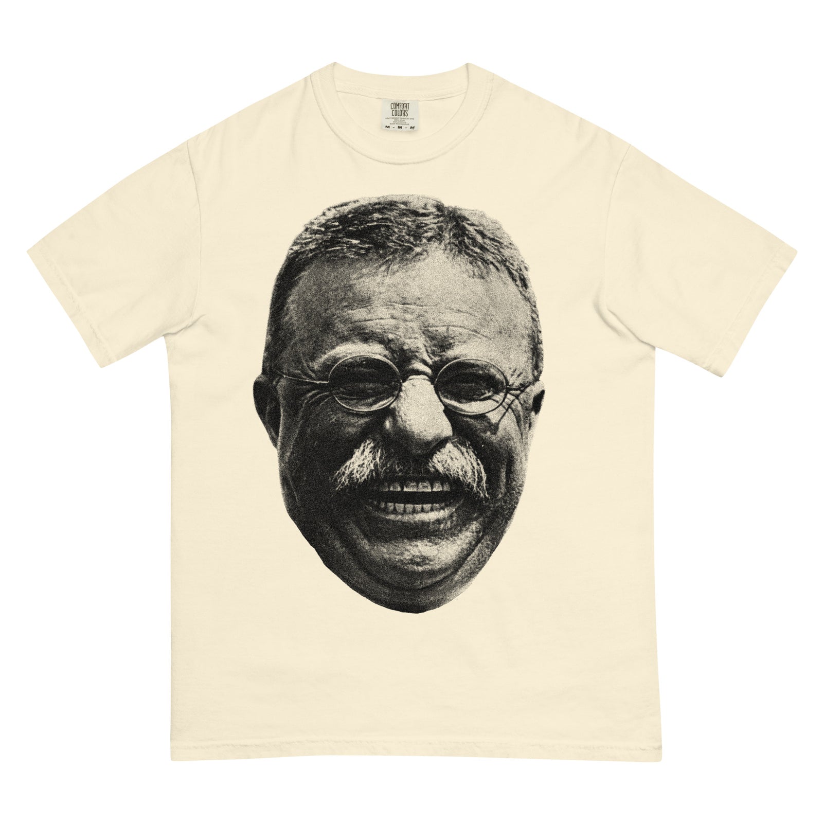 Ivory Teddy Roosevelt Laugh Garment-dyed Heavyweight Tee