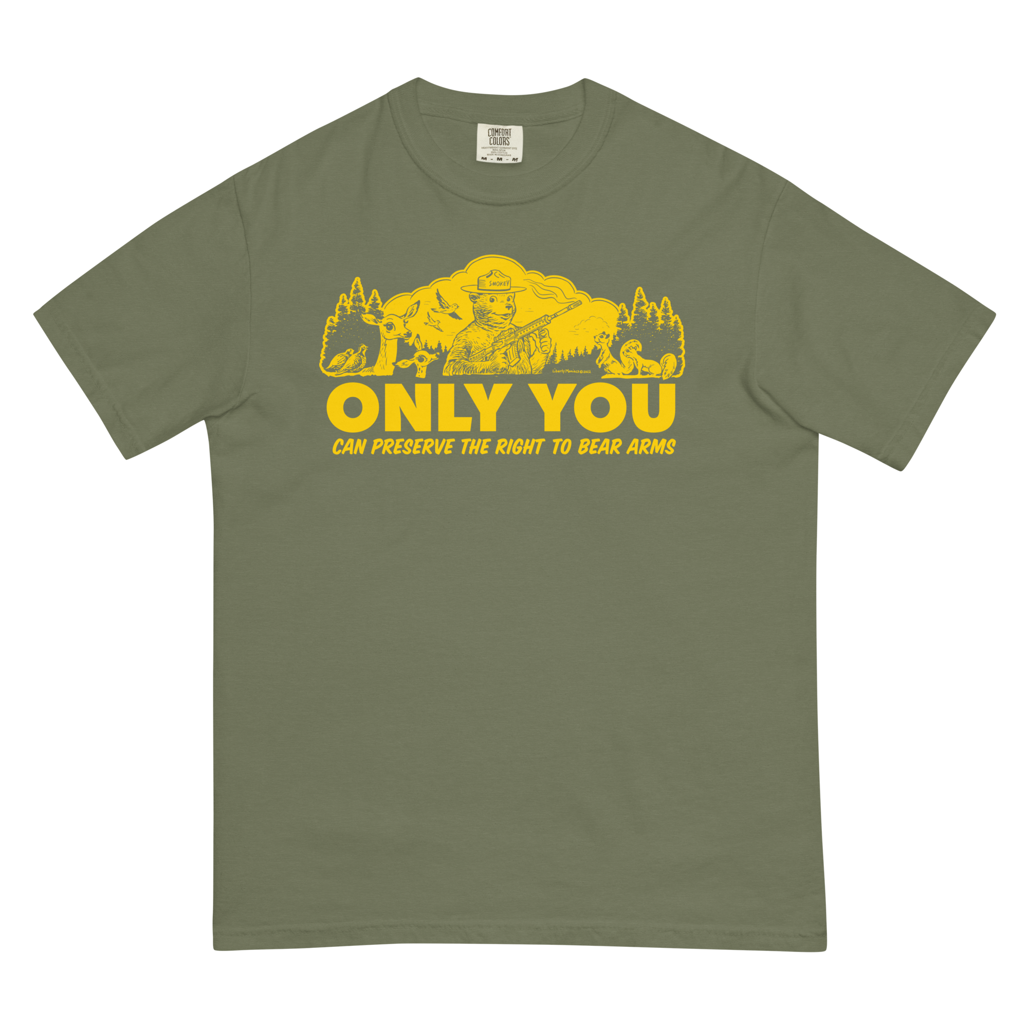 Only You Can Preserve the Right To Bear Arms Retro Smokey garment-dyed heavyweight t-shirt