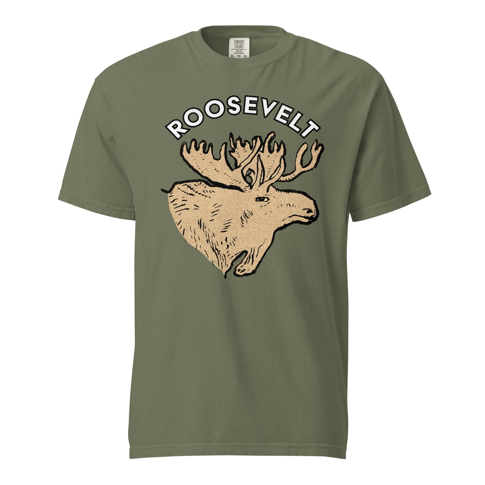 Teddy Roosevelt 1912 Bullmoose Garment-dyed Heavyweight T-shirt