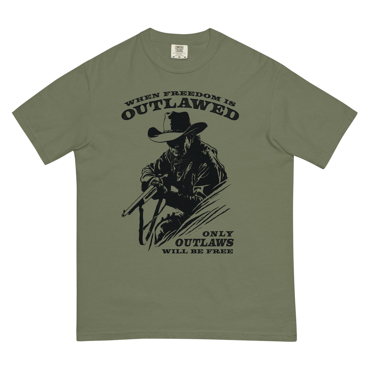 When Freedom is Outlawed Only Outlaws Will Be Free Heavyweight T-Shirt