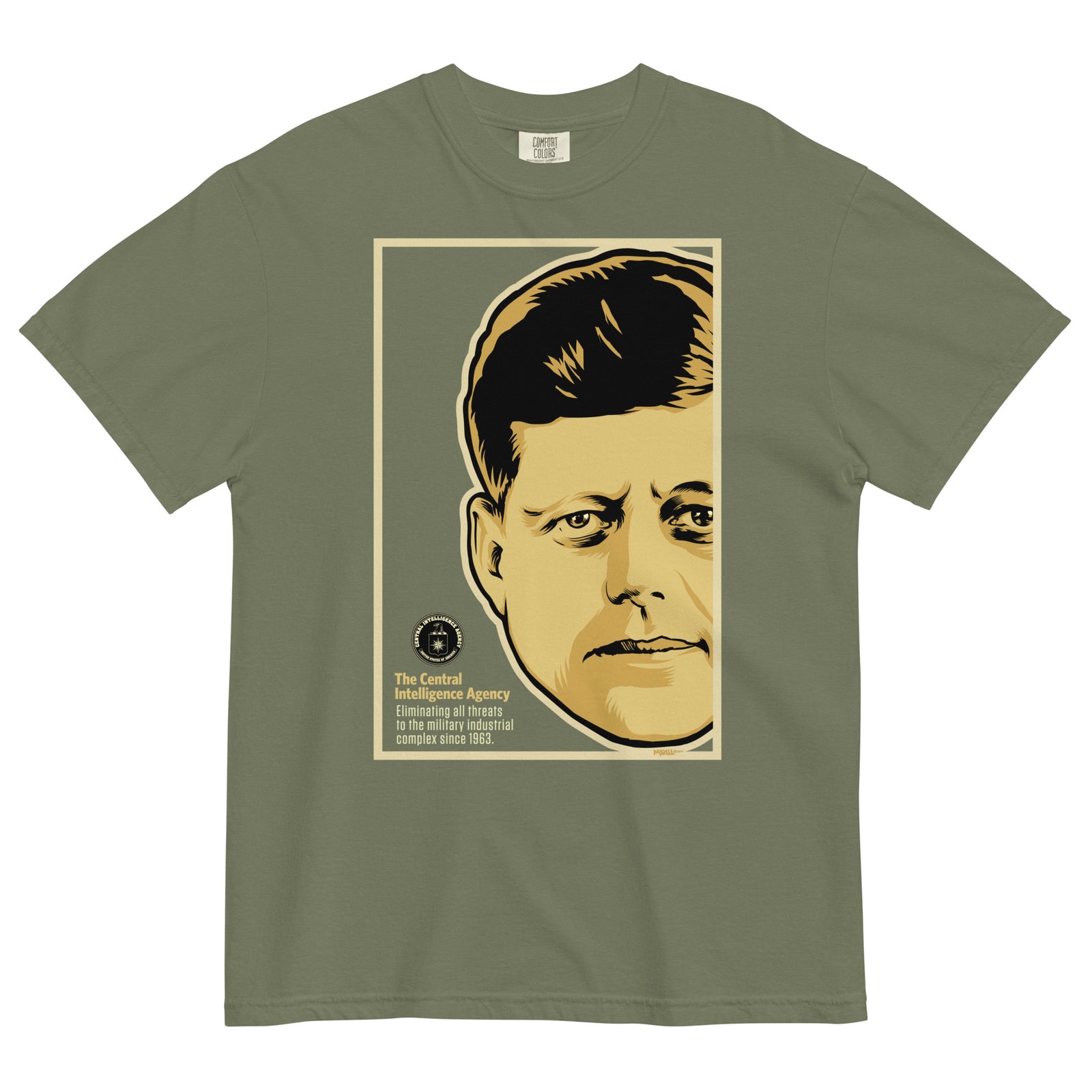 JFK CIA Garment-dyed Heavyweight T-shirt