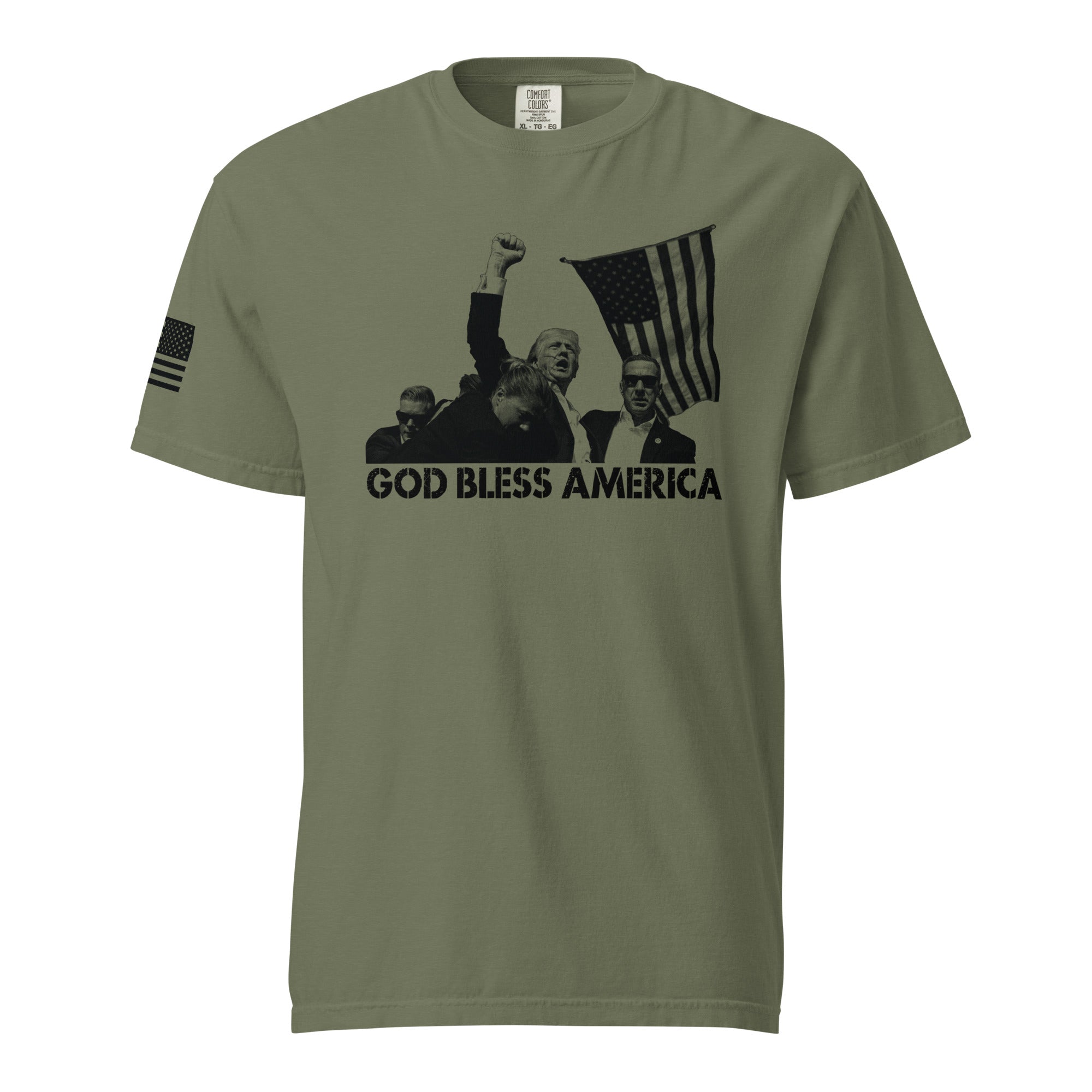 Trump God Bless America Heavyweight T-shirt