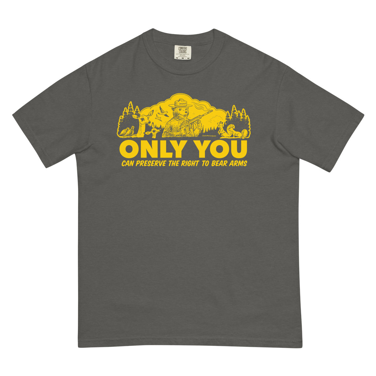 Only You Can Preserve the Right To Bear Arms Retro Smokey garment-dyed heavyweight t-shirt