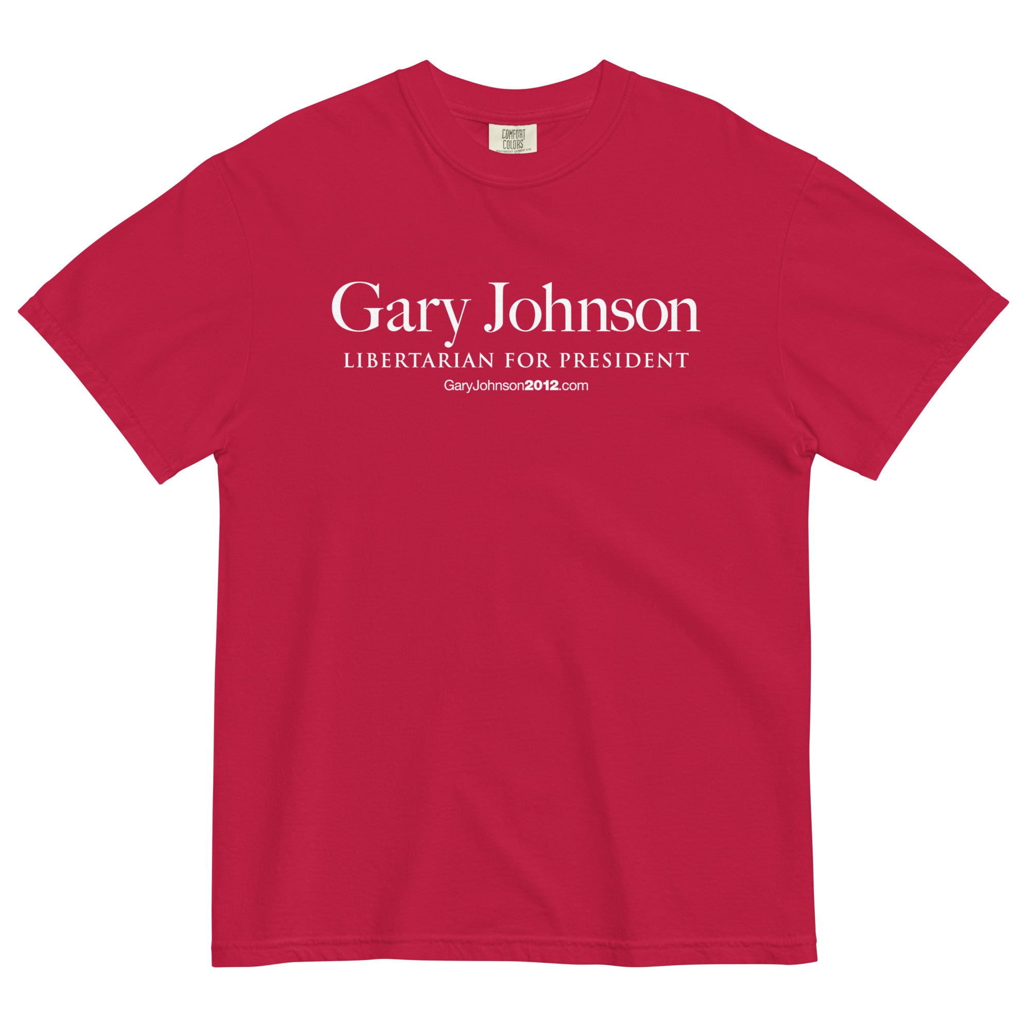 Gary Johnson 2012 Presidential Campaign Reproduction Heavyweight T-shirt
