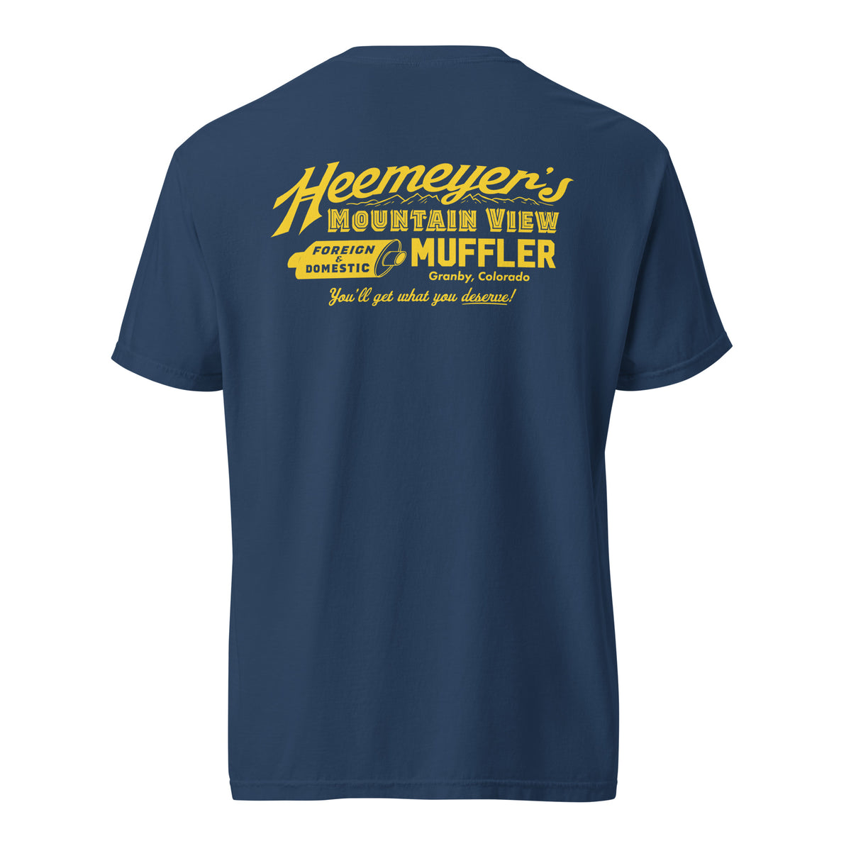 Heemeyer&#39;s Mountain View Muffler Heavyweight T-shirt