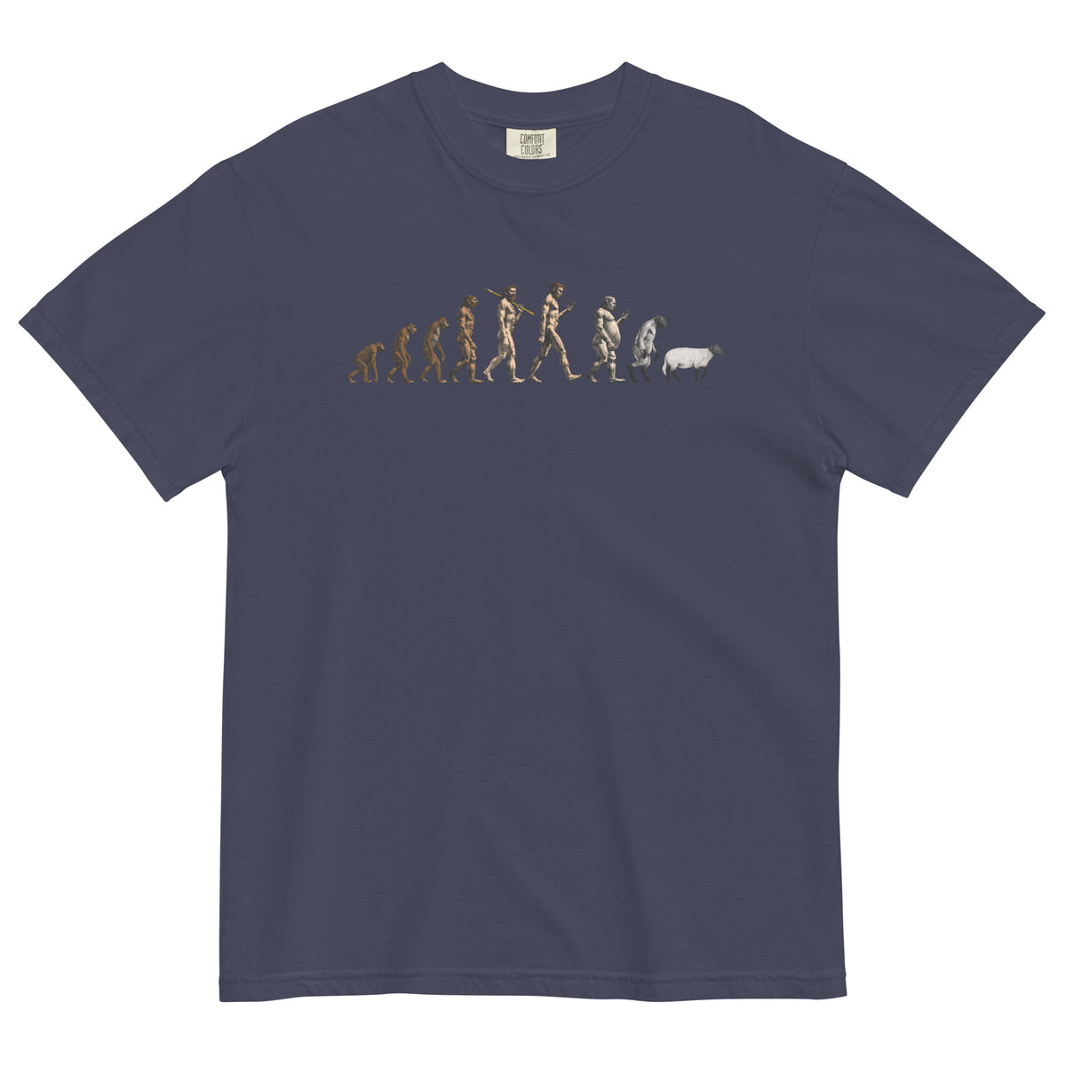 March of Devolution Sheeple Garment-dyed Heavyweight T-Shirt