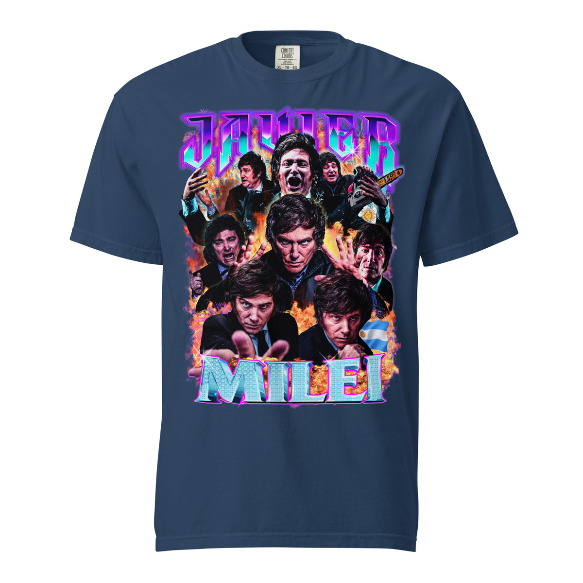 Javier Milei 90s Bootleg Heavyweight T-Shirt