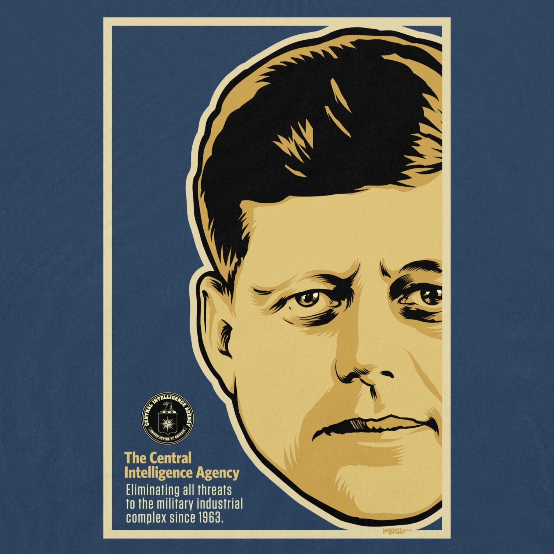 JFK CIA Garment-dyed Heavyweight T-shirt