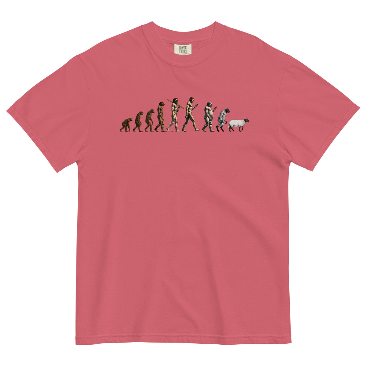 March of Devolution Sheeple Garment-dyed Heavyweight T-Shirt