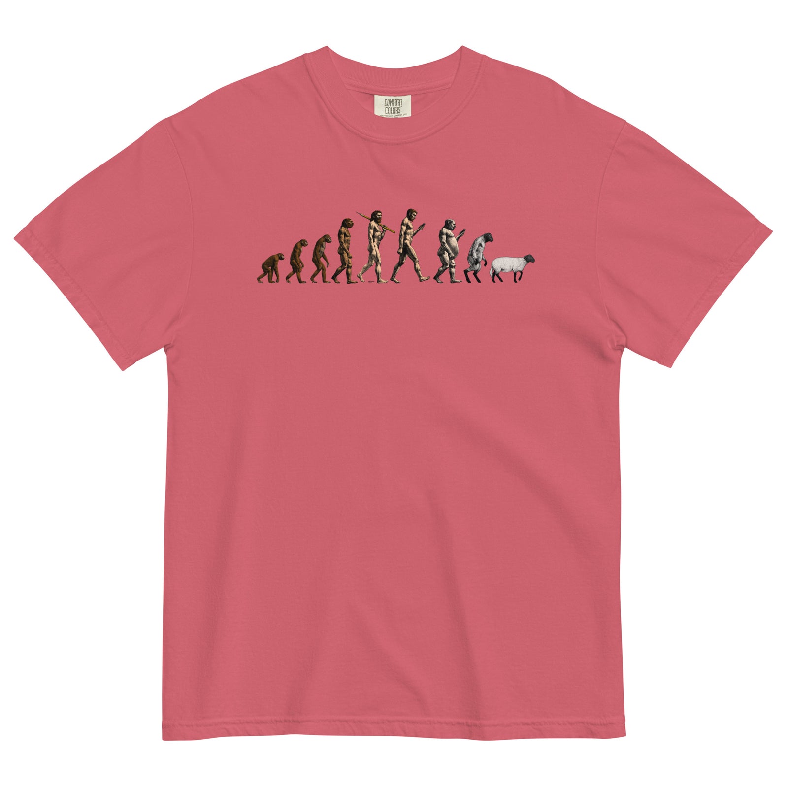 March of Devolution Sheeple Garment-dyed Heavyweight T-Shirt