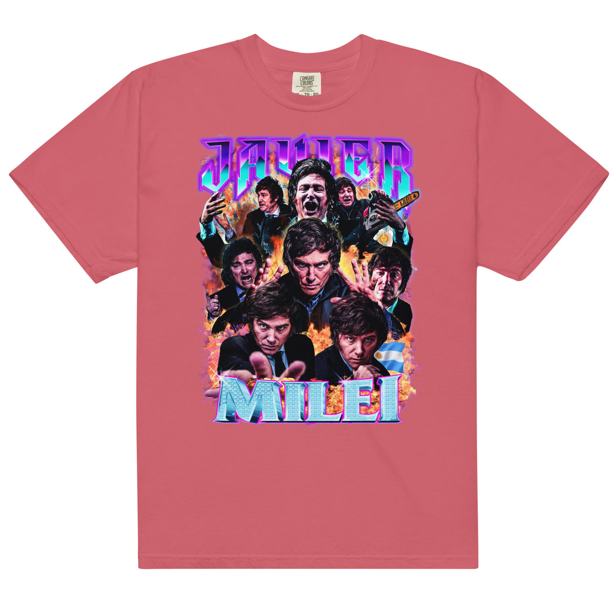 Javier Milei 90s Bootleg Heavyweight T-Shirt