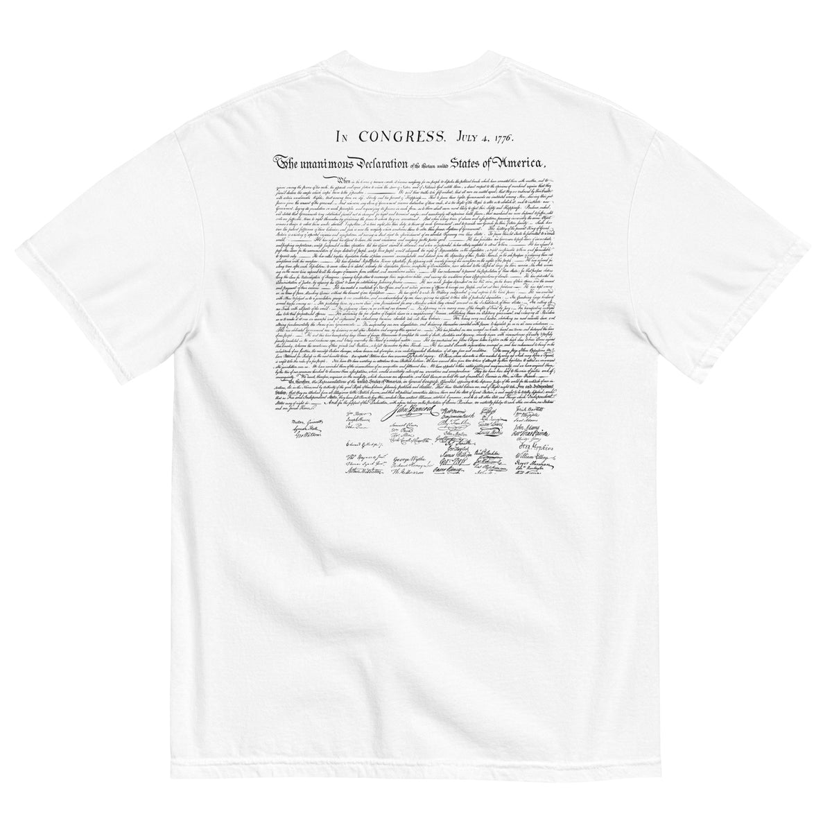 Declaration of Independence Garment-dyed Heavyweight T-Shirt