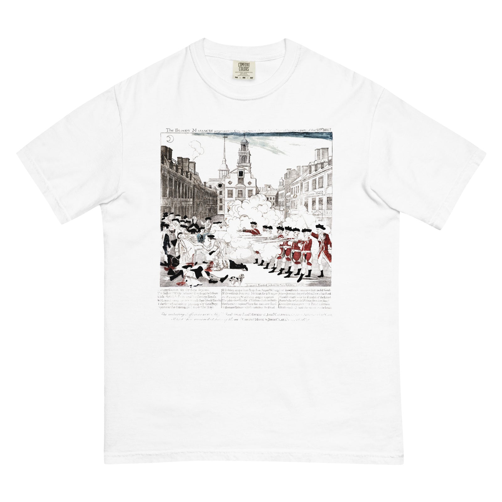 Boston Massacre Paul Revere Garment-dyed Heavyweight T-shirt