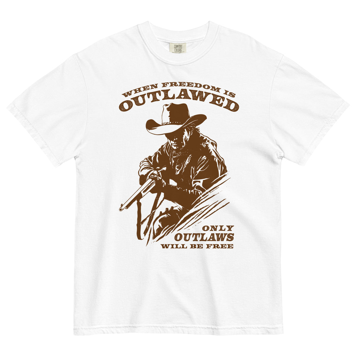 When Freedom is Outlawed Only Outlaws Will Be Free Heavyweight T-Shirt