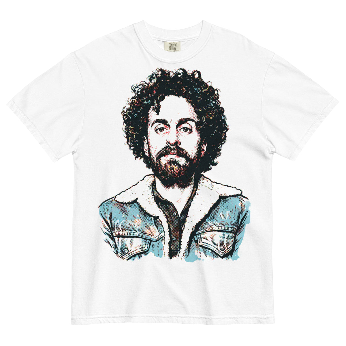 Isaac Kappy graphic t-shirt in laying flat.