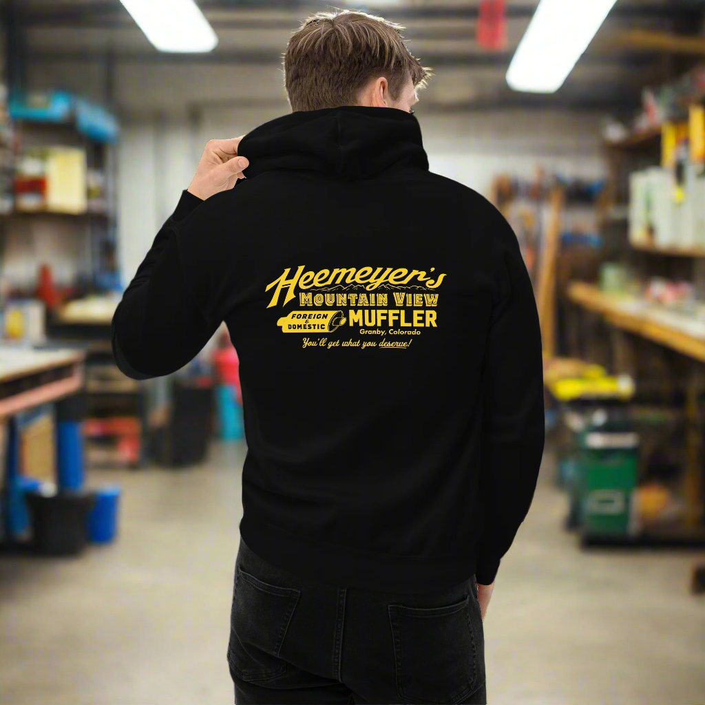 Heemeyer&#39;s Mountain View Muffler Shop Hoodie