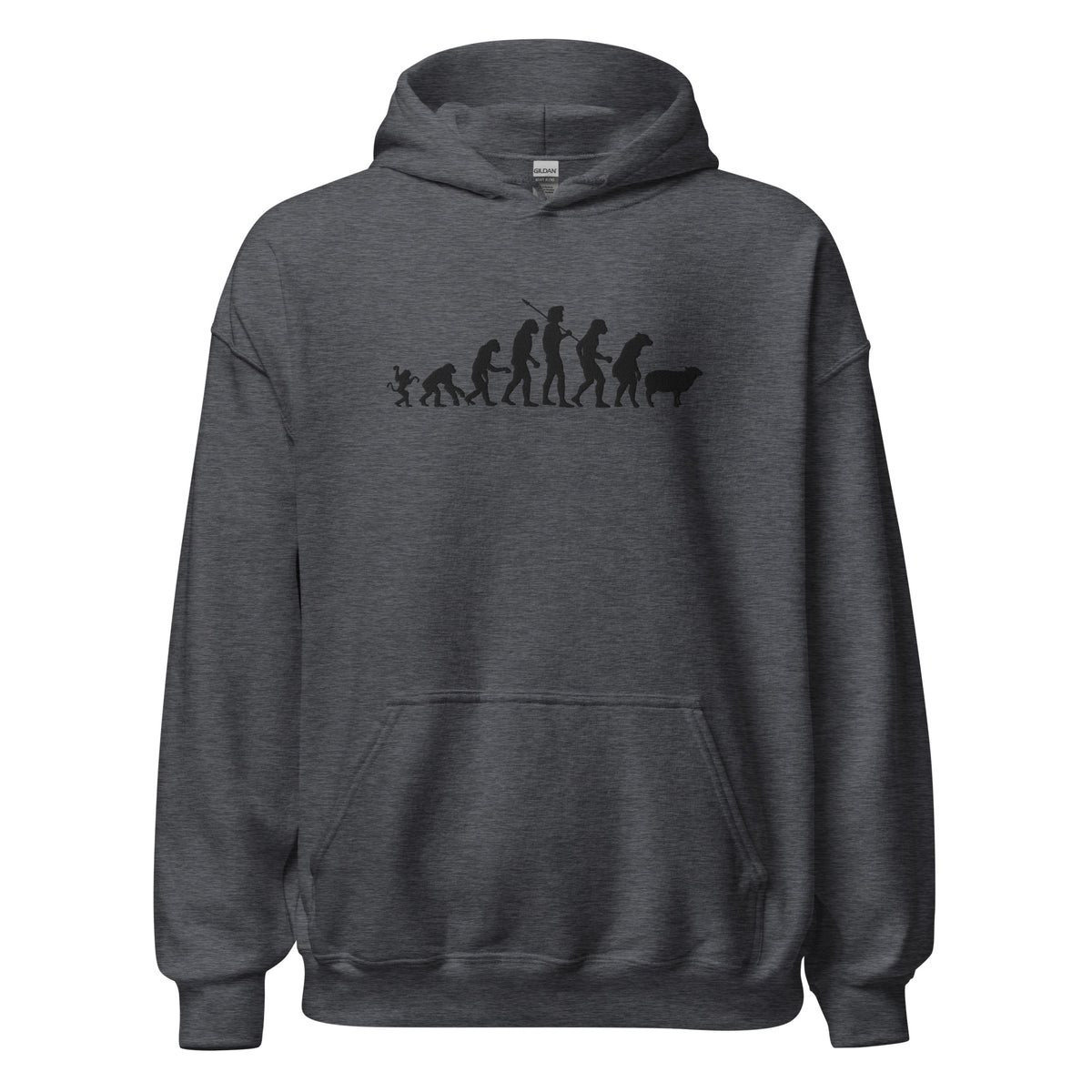 Evolution of Modern Man Embroidered Hoodie Sweatshirt
