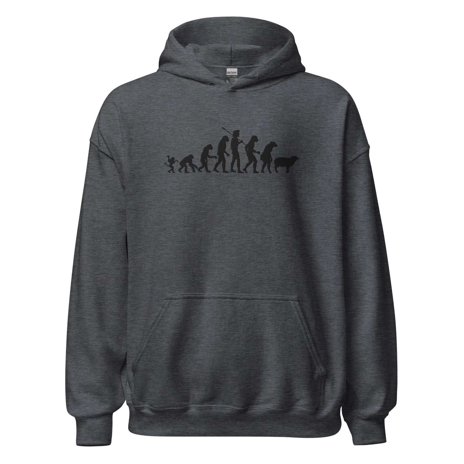 Evolution of Modern Man Embroidered Hoodie Sweatshirt