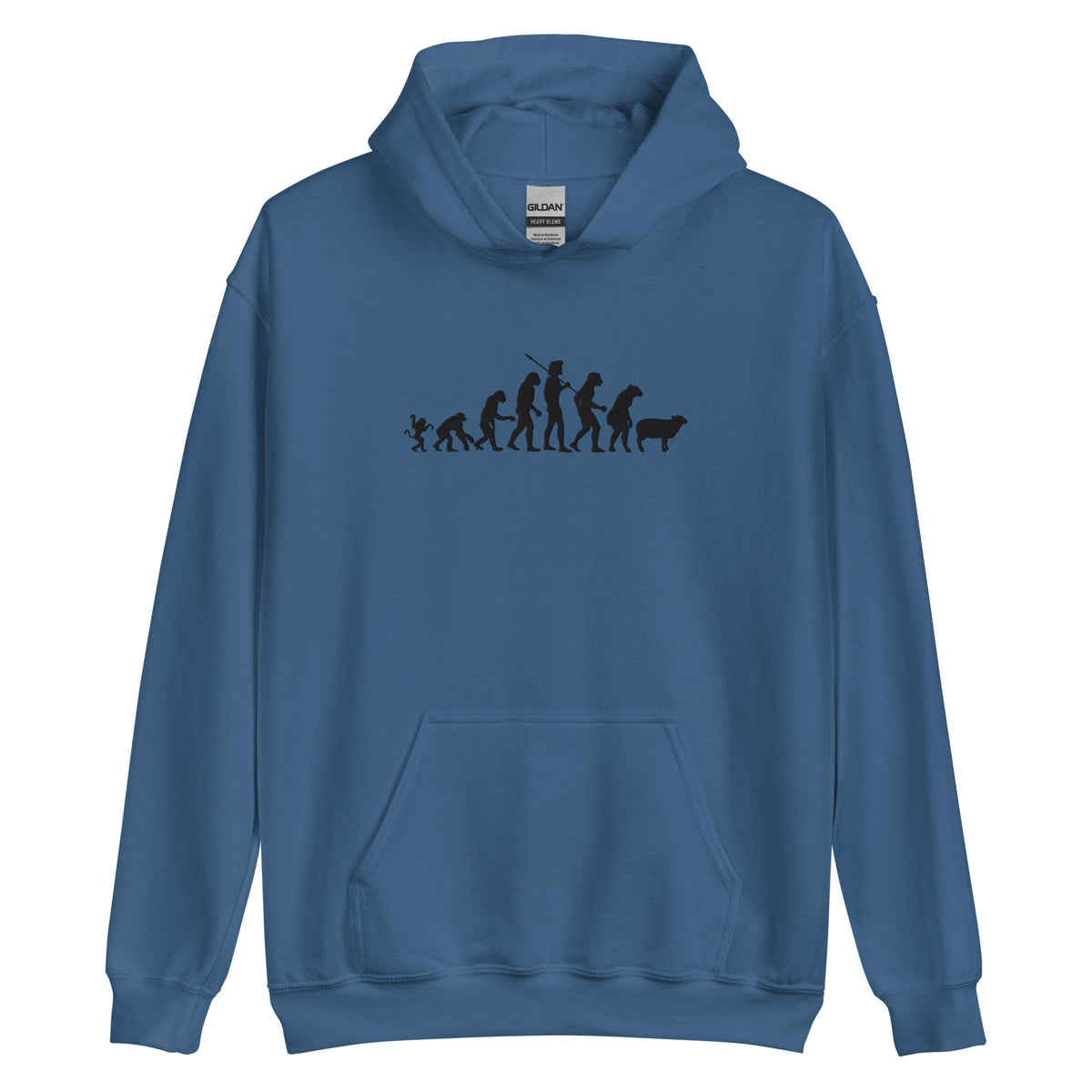 Evolution of Modern Man Embroidered Hoodie Sweatshirt