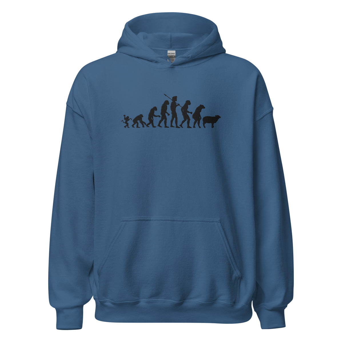 Evolution of Modern Man Embroidered Hoodie Sweatshirt
