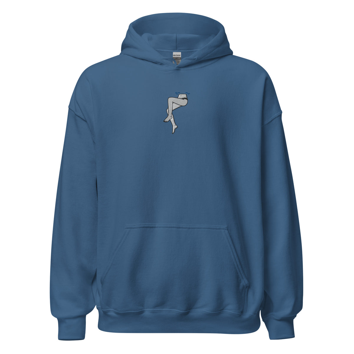 Shark View Lady Legs Embroidered Hoodie