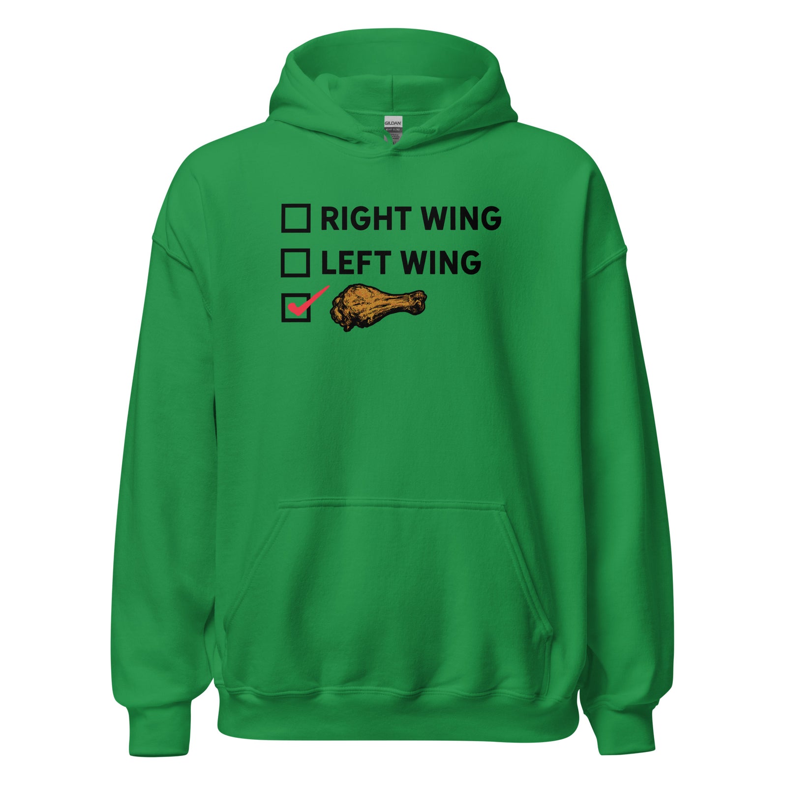 Right Wing, Left Wing, Chicken Wing Voter Pullover Hoodie
