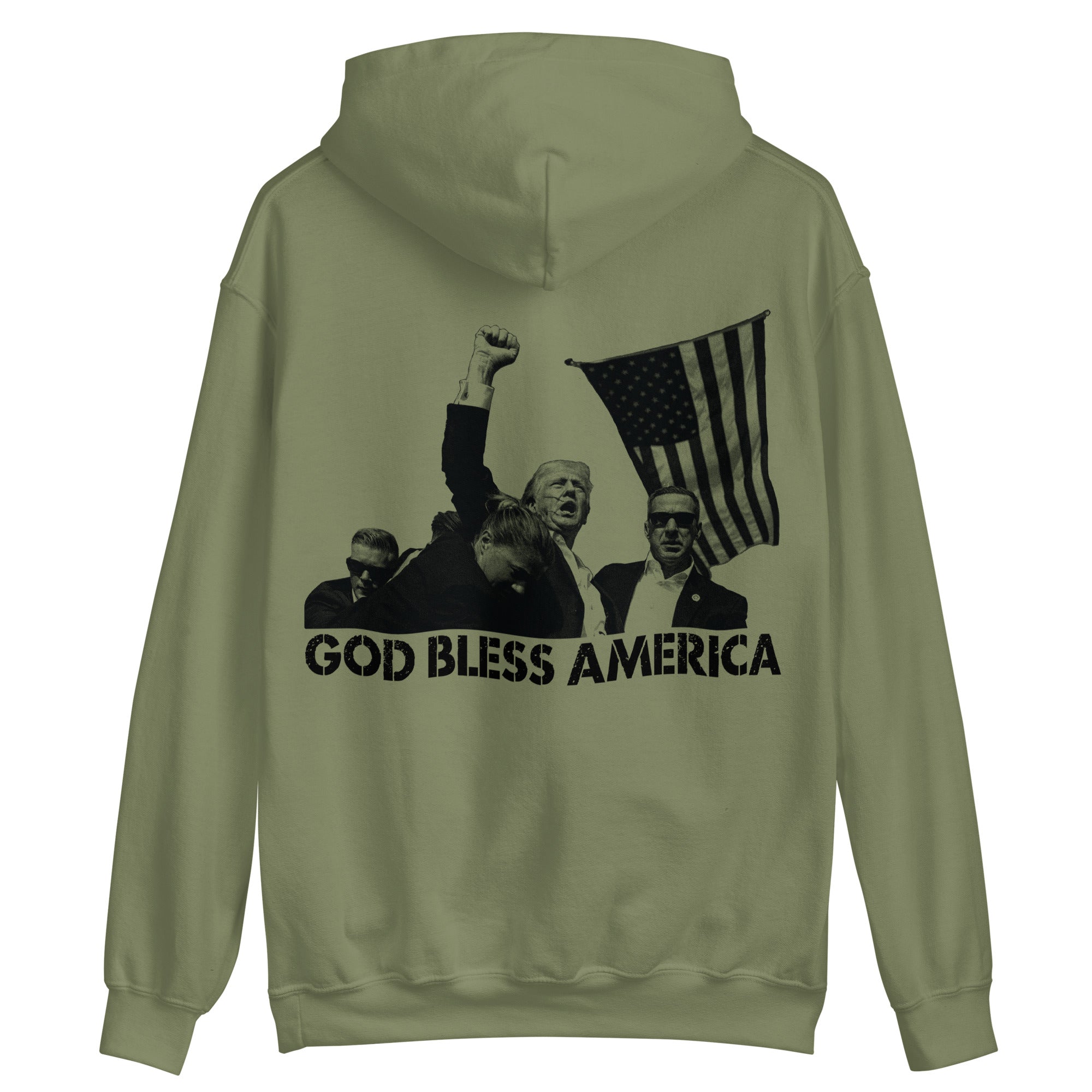 Trump God Bless America Hoodie