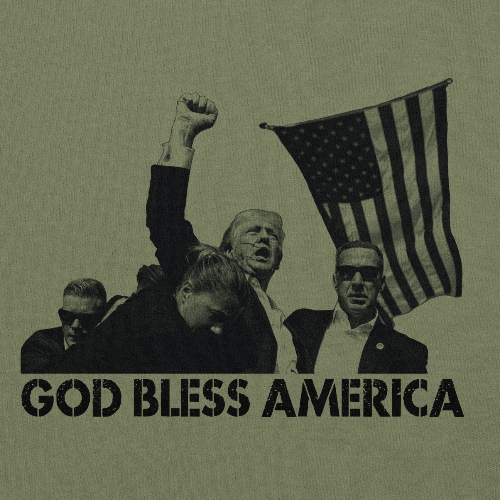 Trump God Bless America Hoodie