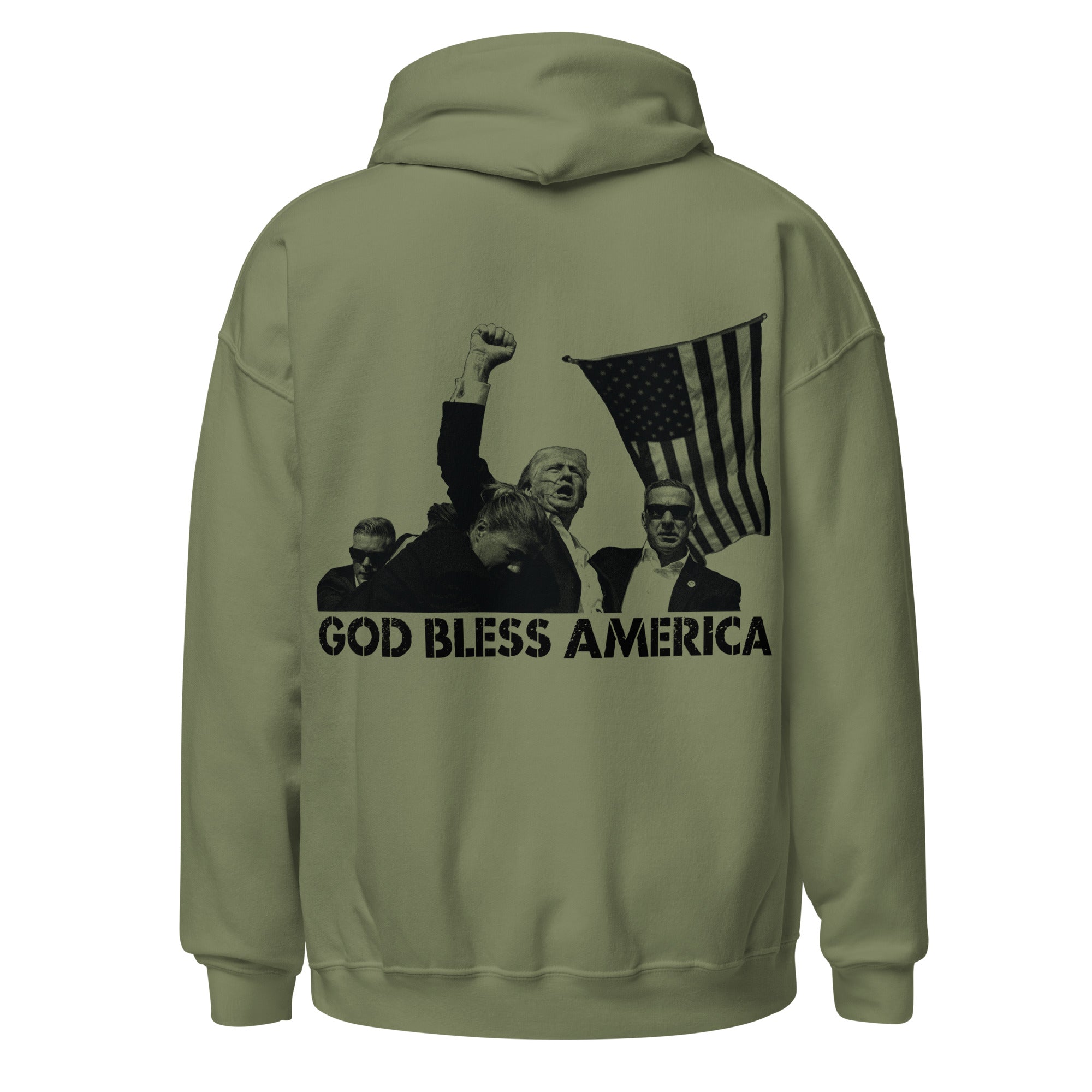 Trump God Bless America Hoodie