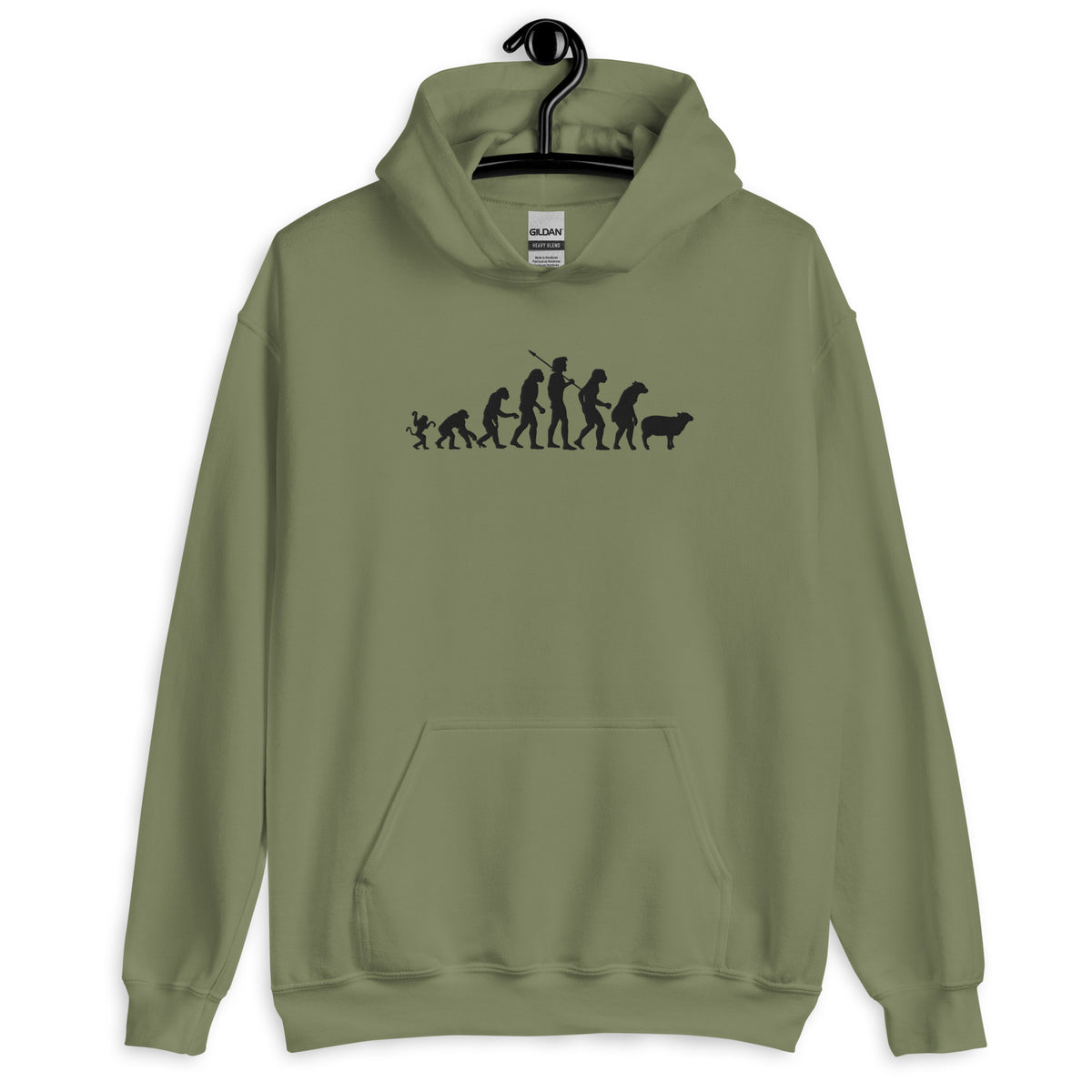 Evolution of Modern Man Embroidered Hoodie Sweatshirt