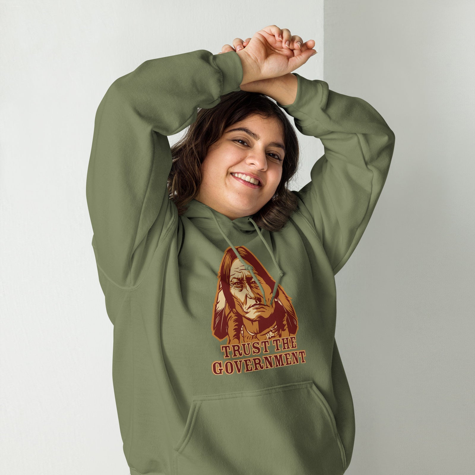 Trust the Government Sitting Bull Pullover Hoodie Sweatshirt