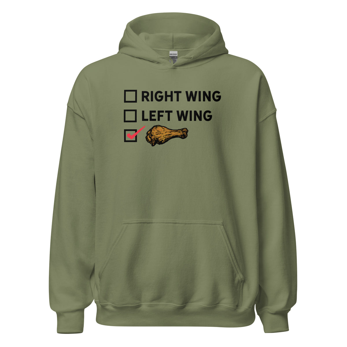 Right Wing, Left Wing, Chicken Wing Voter Pullover Hoodie