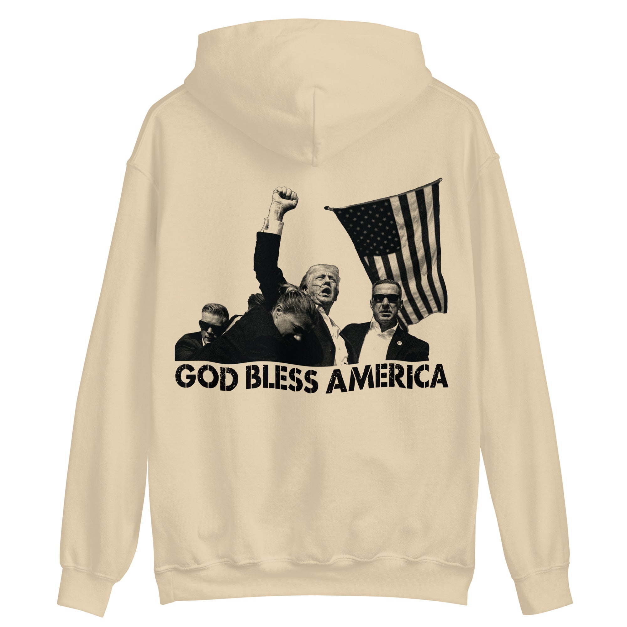 Trump God Bless America Hoodie