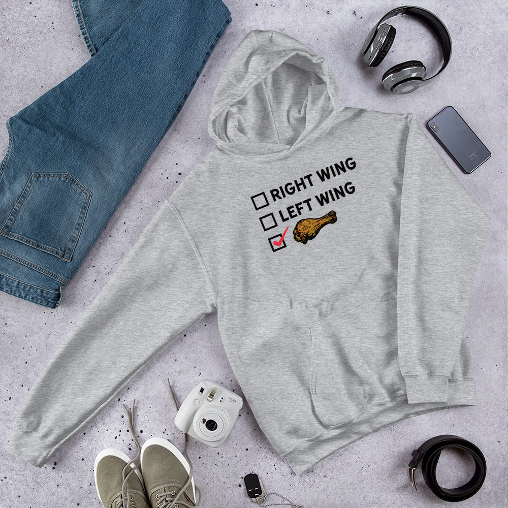 Right Wing, Left Wing, Chicken Wing Voter Pullover Hoodie