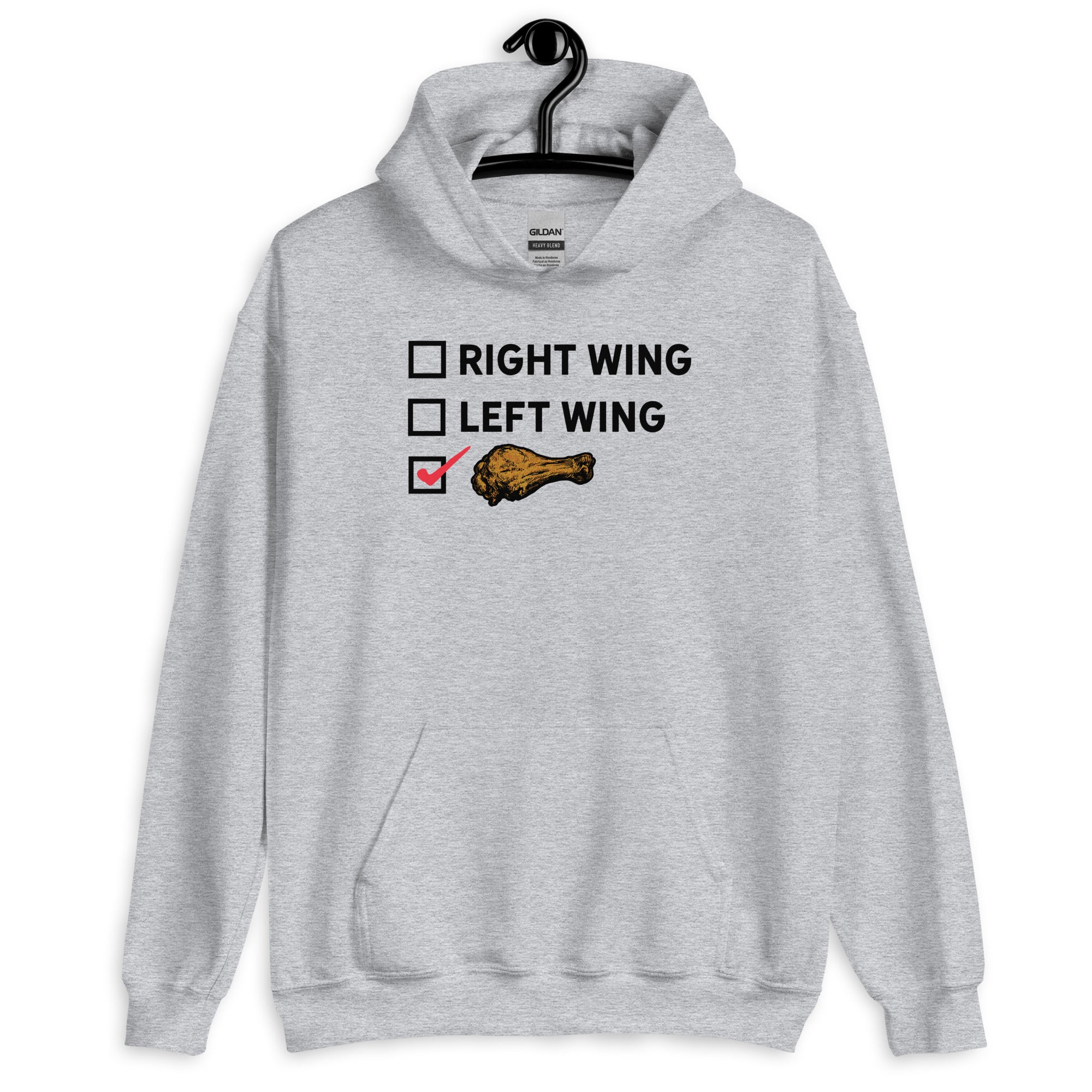 Right Wing, Left Wing, Chicken Wing Voter Pullover Hoodie