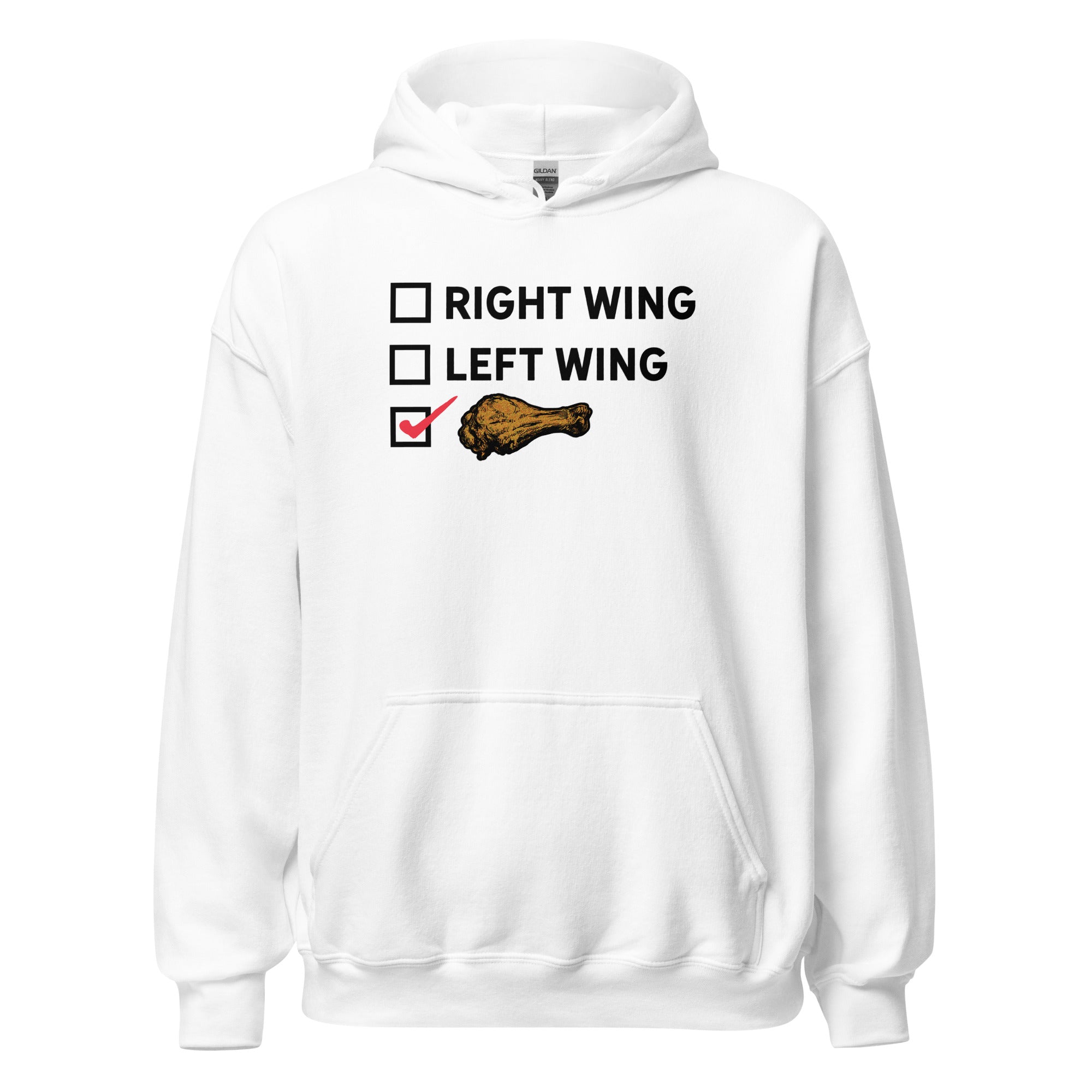 Right Wing, Left Wing, Chicken Wing Voter Pullover Hoodie