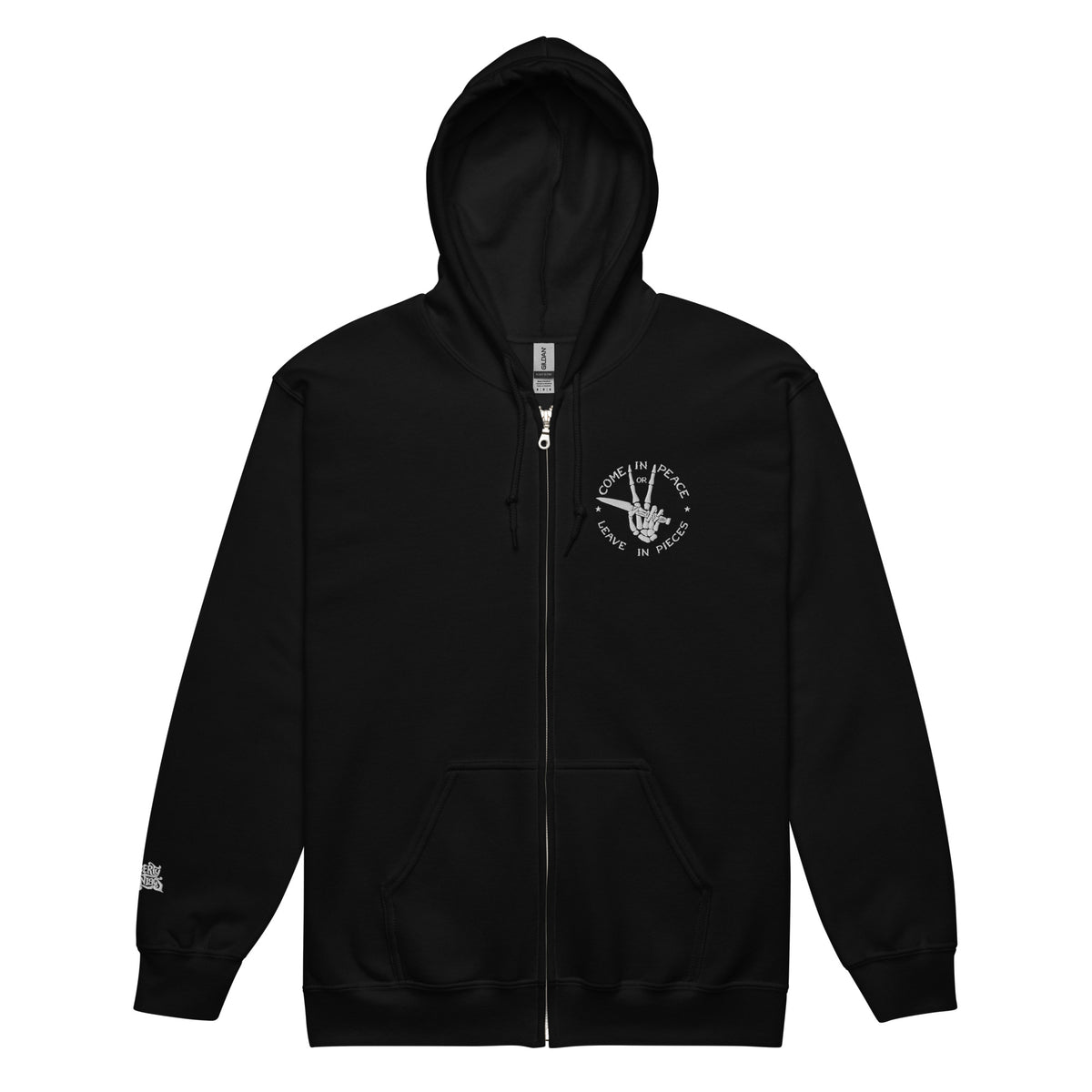 Come In Peace Or Leave In Pieces Heavy Blend Zip Hoodie