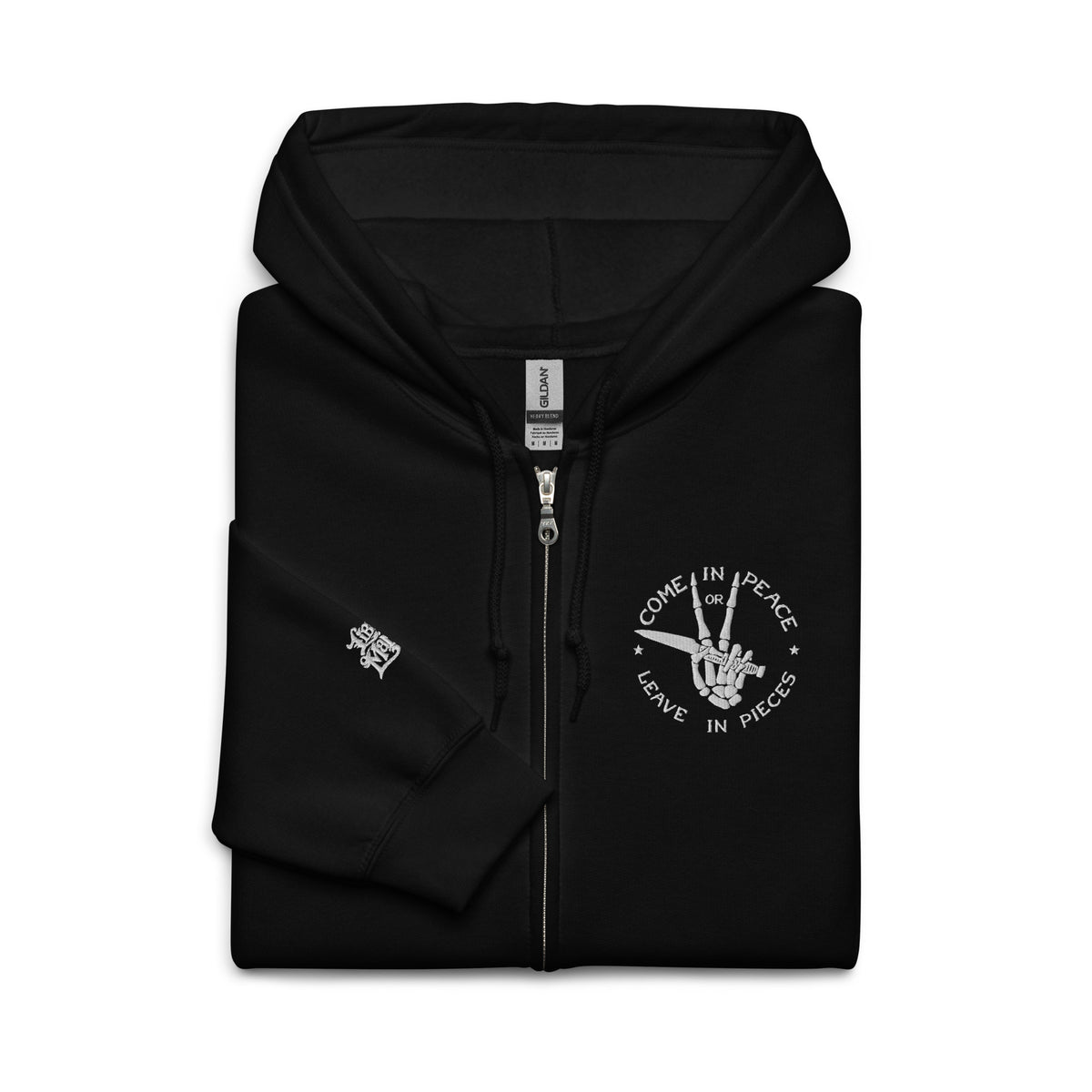 Come In Peace Or Leave In Pieces Heavy Blend Zip Hoodie