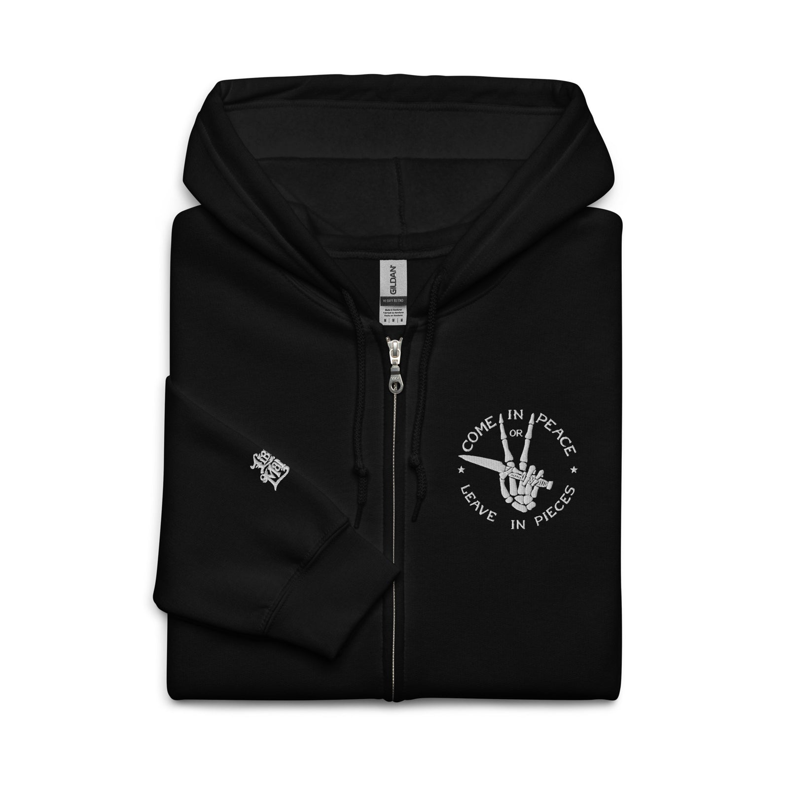 Come In Peace Or Leave In Pieces Heavy Blend Zip Hoodie