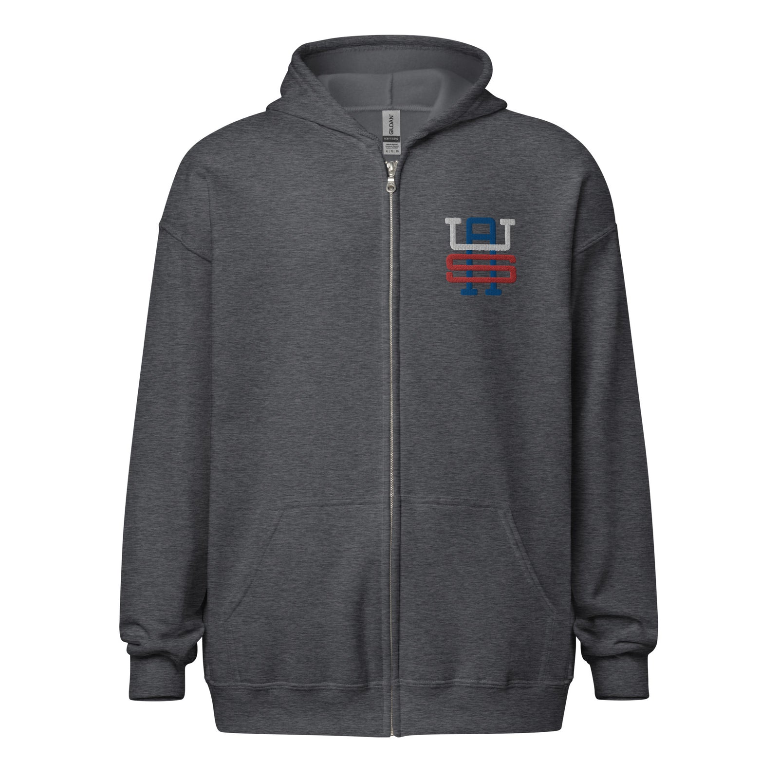 USA Monogram Embroidered Unisex Heavy Blend Zip Hoodie