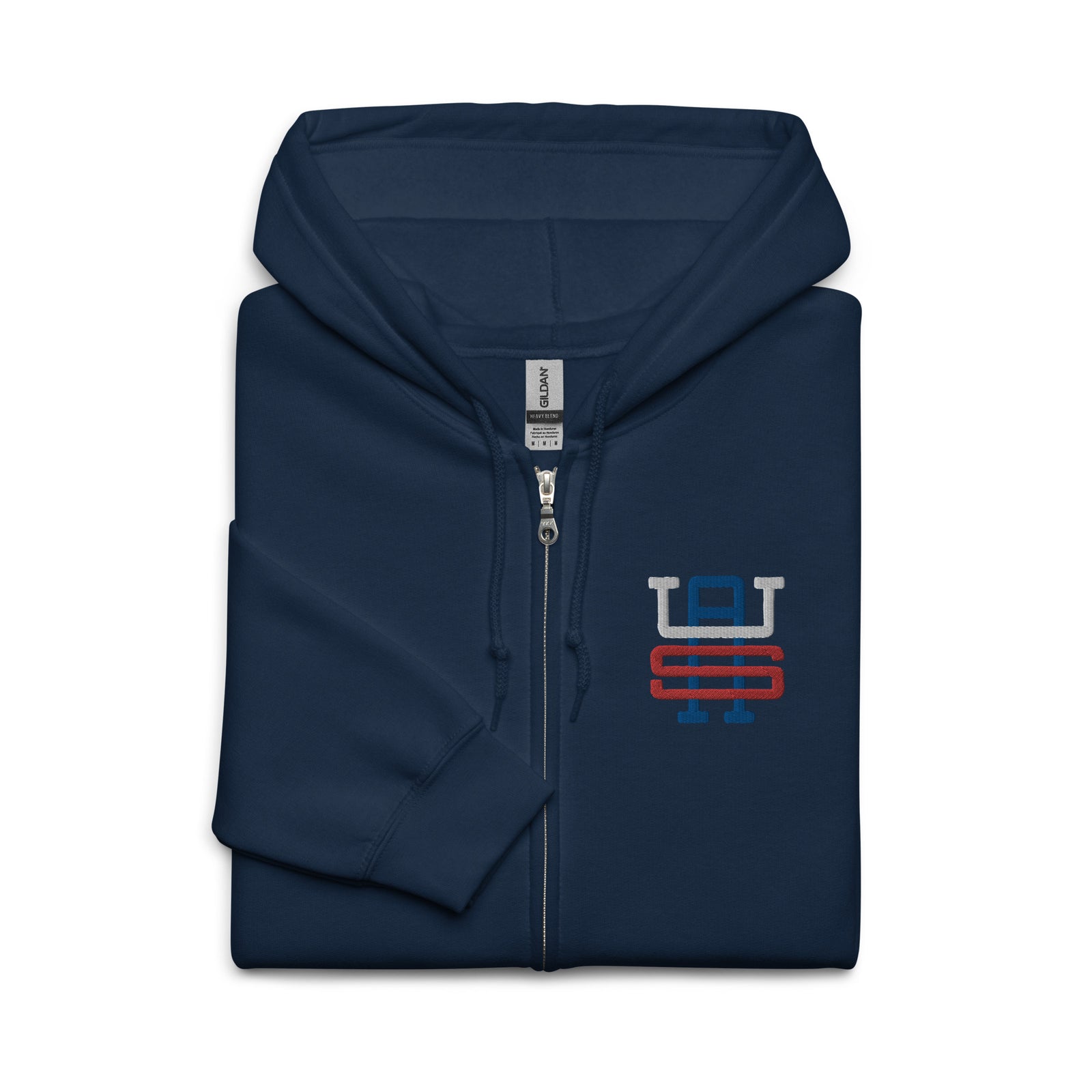 USA Monogram Embroidered Unisex Heavy Blend Zip Hoodie