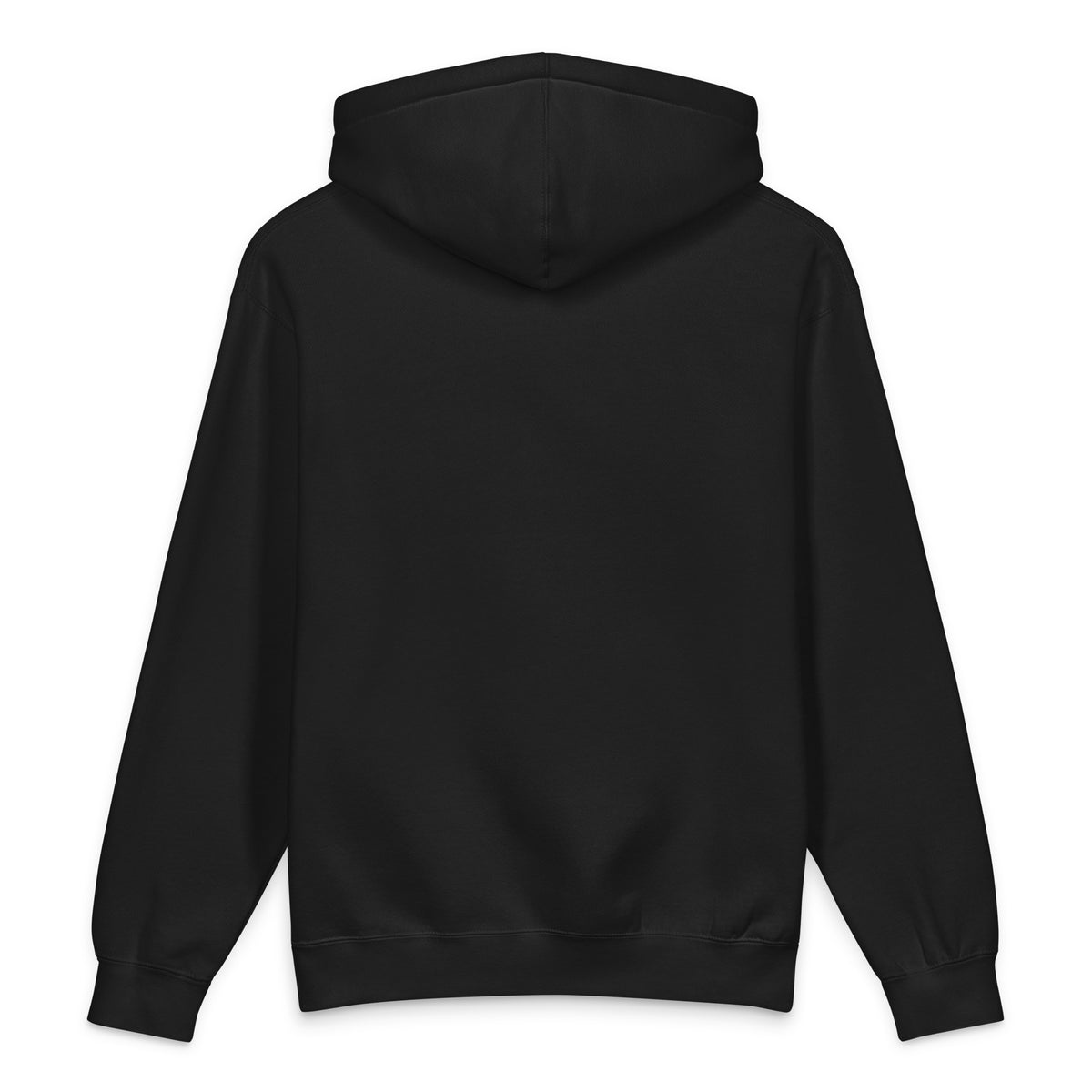 No Step on Snek embroidered hoodie in solid black, back view
