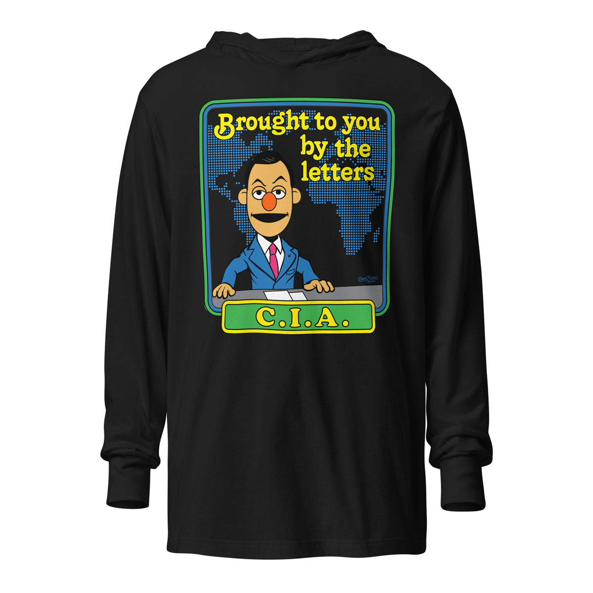 Brought to You By the Letters CIA Hooded long-sleeve tee