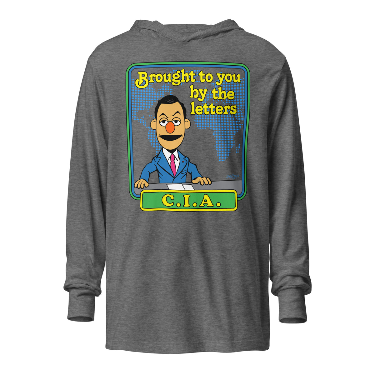 Brought to You By the Letters CIA Hooded long-sleeve tee