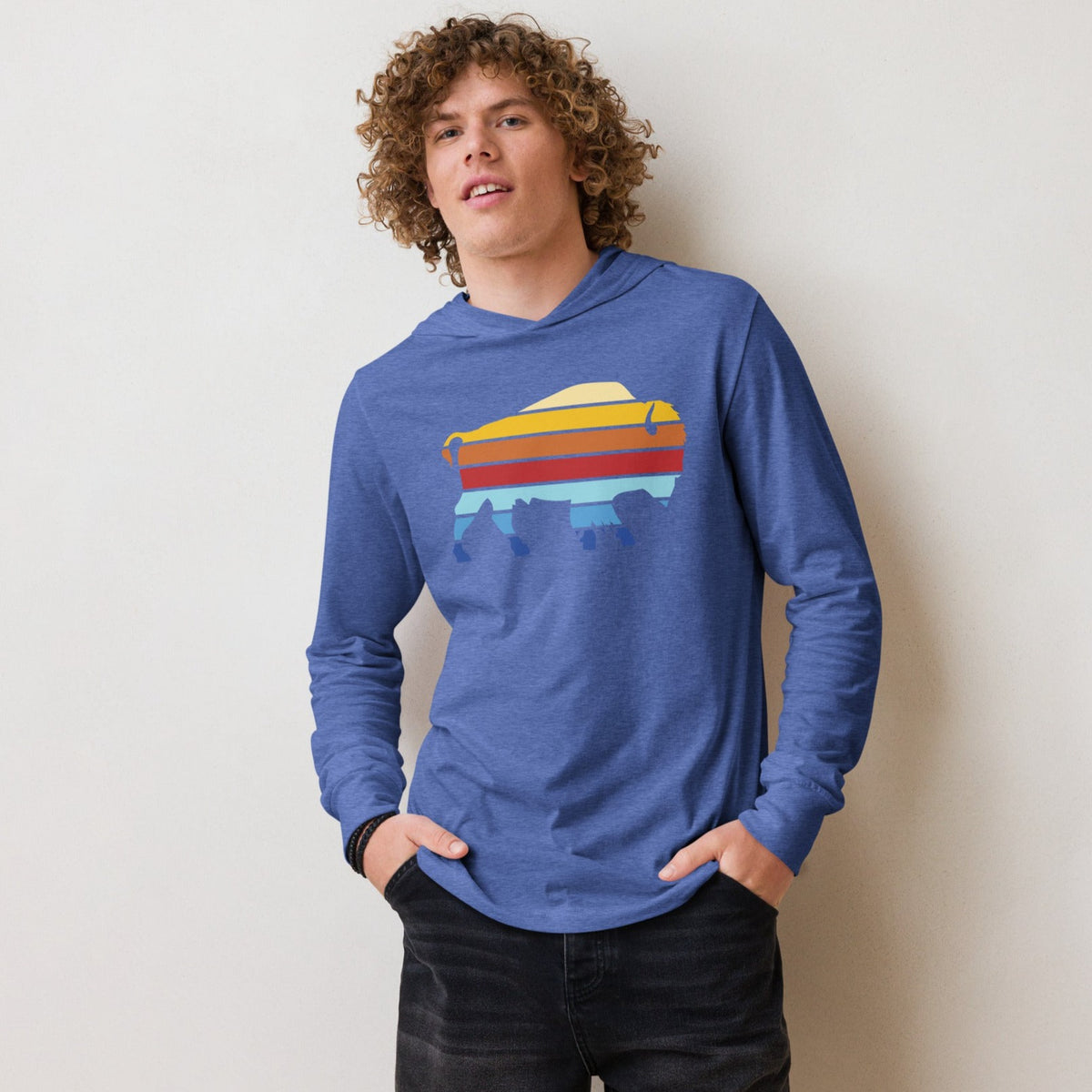 Liberty Maniacs Independent Bison Stack Hooded Long-Sleeve Tee