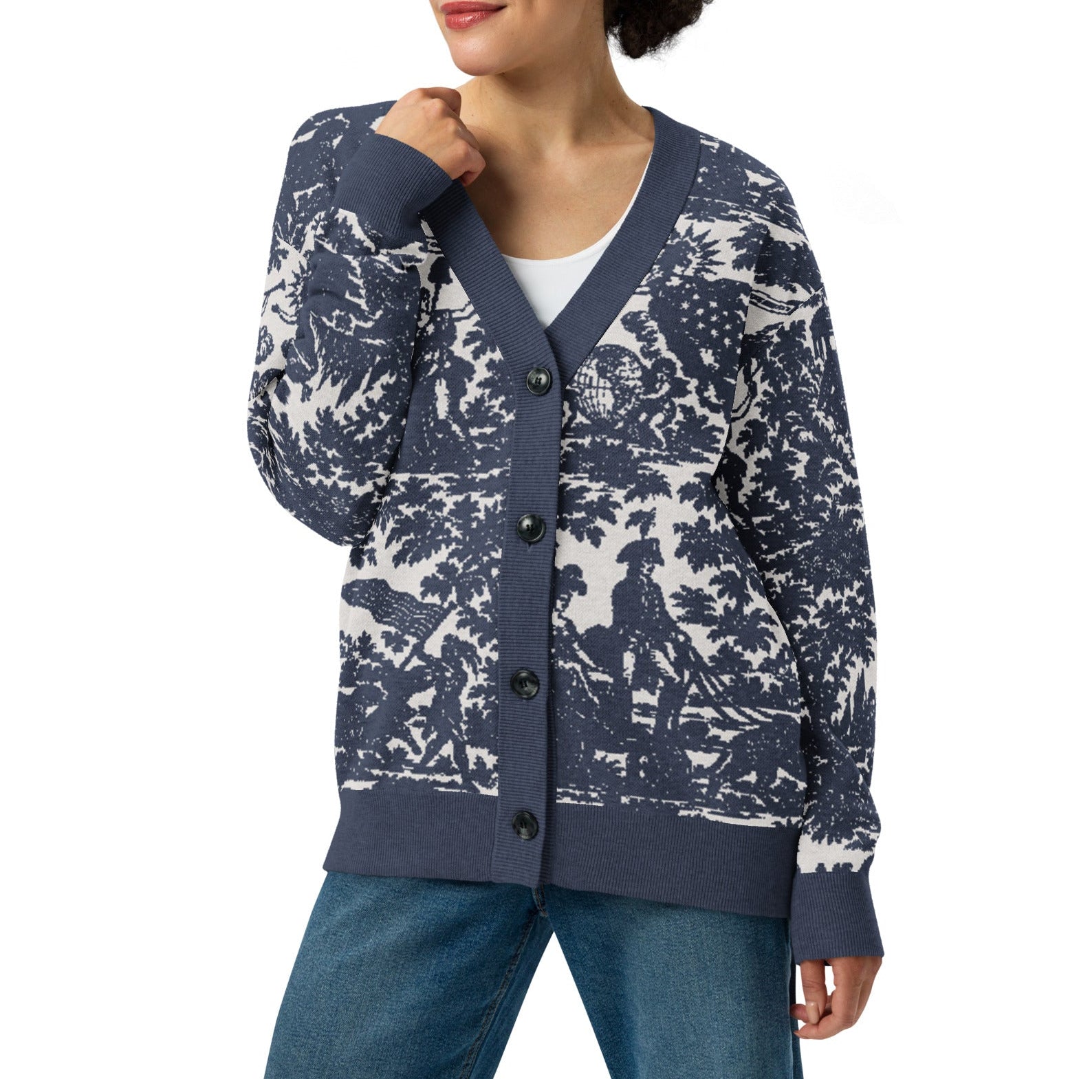 Apotheosis of Ben Franklin Knitted Cardigan