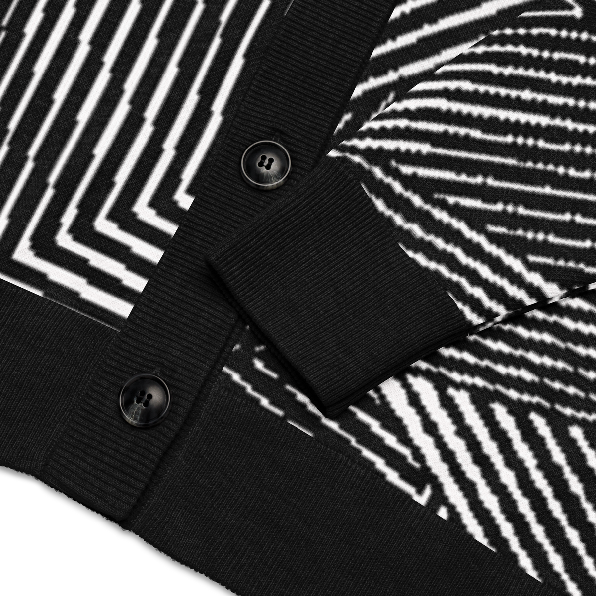 Dazzle Naval Camouflage Knitted Cardigan Sweater